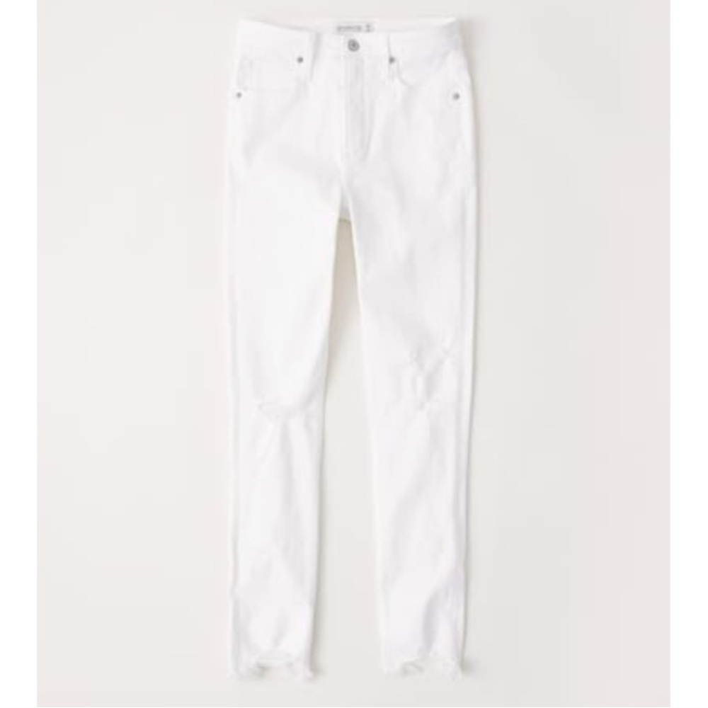 NWT Abercrombie & Fitch Women's Ripped High Rise Super Skinny Ankle Jeans